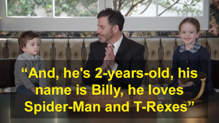 Jimmy Kimmel Hosts 'Who Wants To Be A Millionaire' For His Two Kids And Billy Adorably Loses His Patience Jimmy Kimmel Hosts 'Who Wants To Be A Millionaire' For His Two Kids And Billy Adorably Loses His Patience