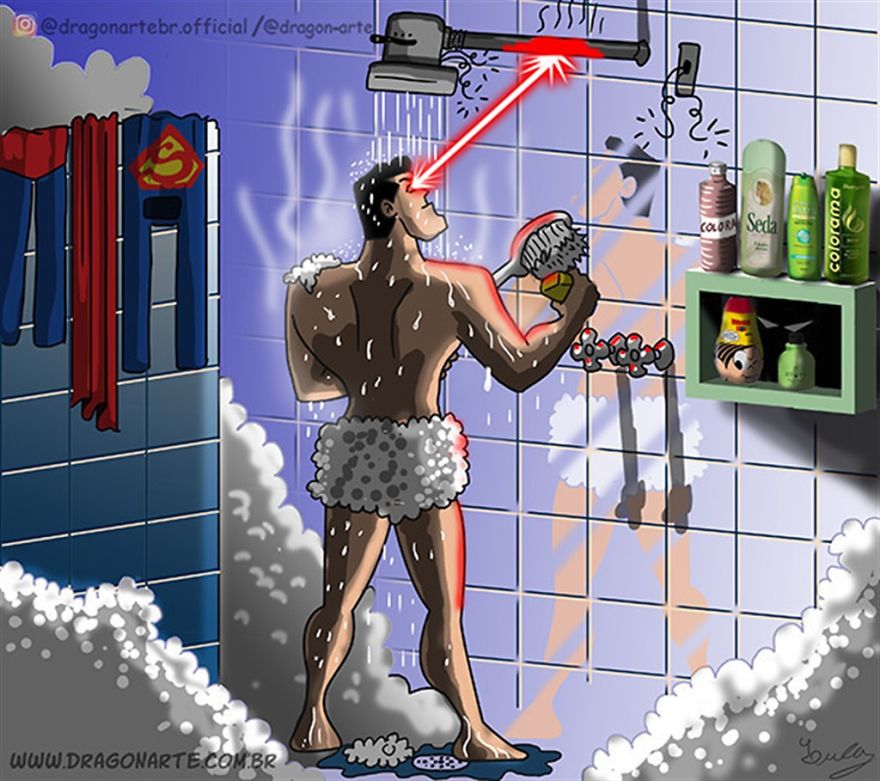 Artist Shows The Daily Lives Of Our Favorite Superheroes And The Result Is Hilarious