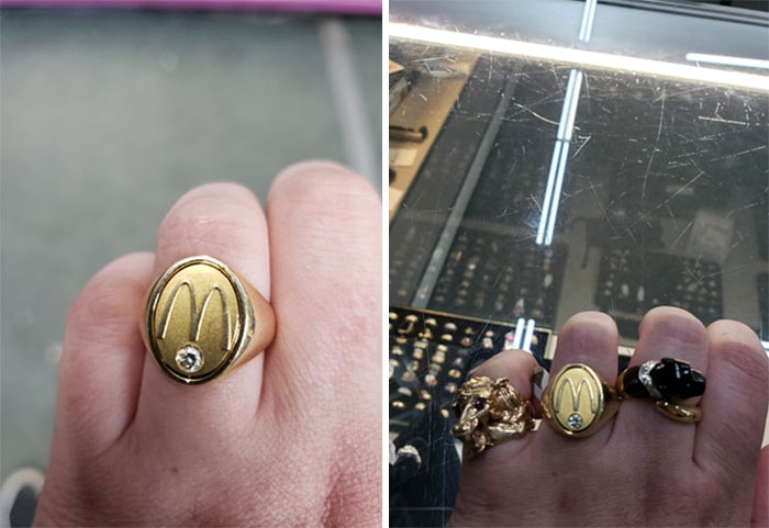 I Found The Mcperfect Ring! Did Not Buy Because It Was A McDonald's Ring In 14kt Yellow Gold With A Diamond For $350