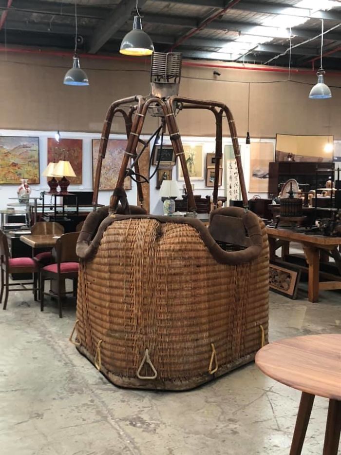 1960s Hot Air Balloon Basket. Poa. Spotted At Platform No. 5, Castlemaine, Victoria