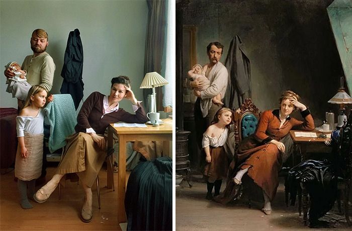 This Russian Facebook Group Is Dedicated To Recreating Famous Art Pieces While Isolating And Here Are The 27 Best Works