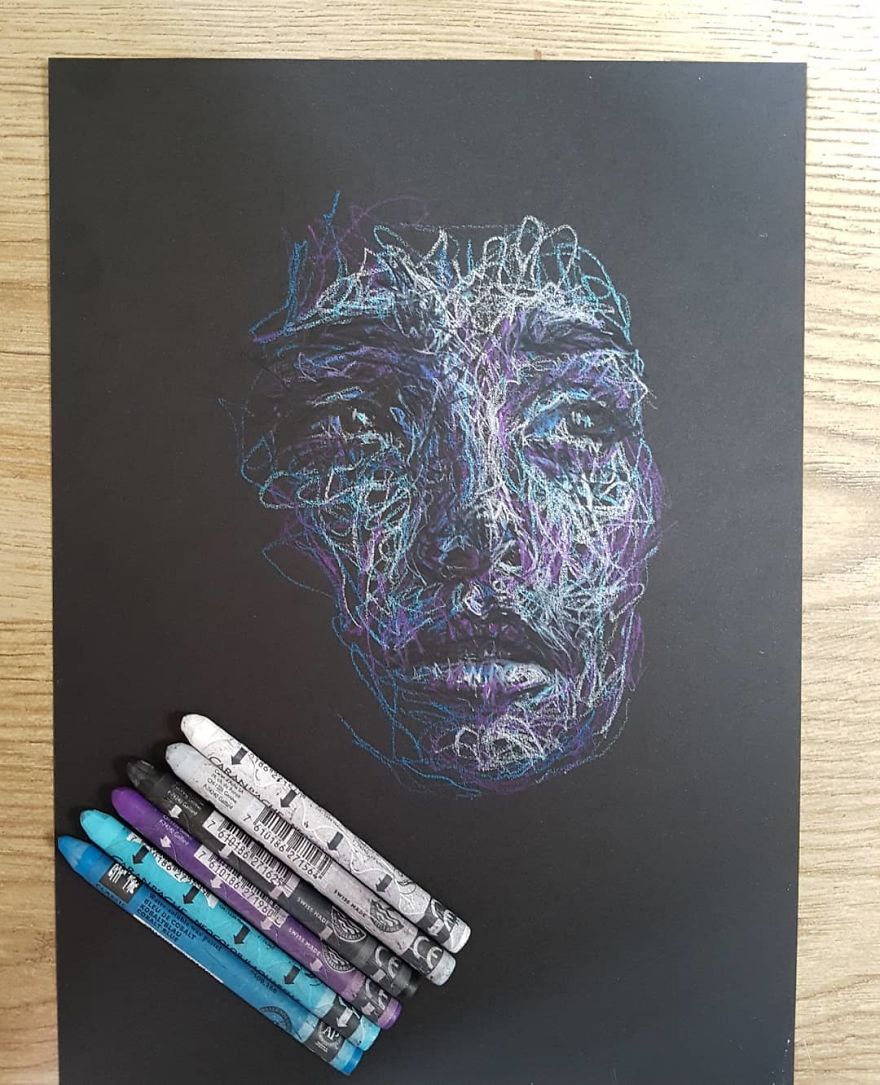 Self-Taught Artist Makes Amazing Female Portraits Based On Doodles