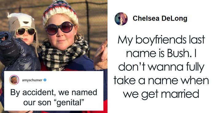 People Share Their Unfortunate Name Stories After Amy Schumer Changes Her Baby’s Name Because It Sounded Like “Genital”