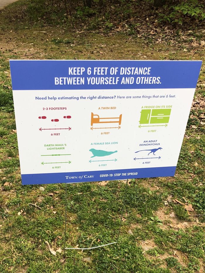 My Town’s Example Distances For Social Distancing