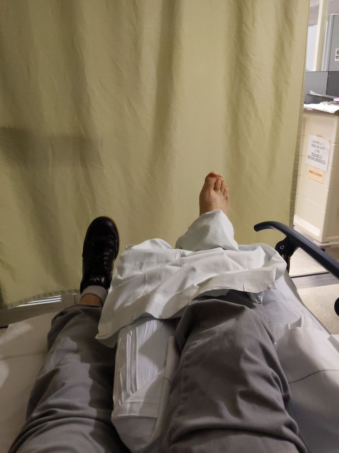 Ended A 12 Hour Shift Falling Down Some Stairs And Spraining My Ankle And My Family Doesn't Believe Me Because It's April 1st