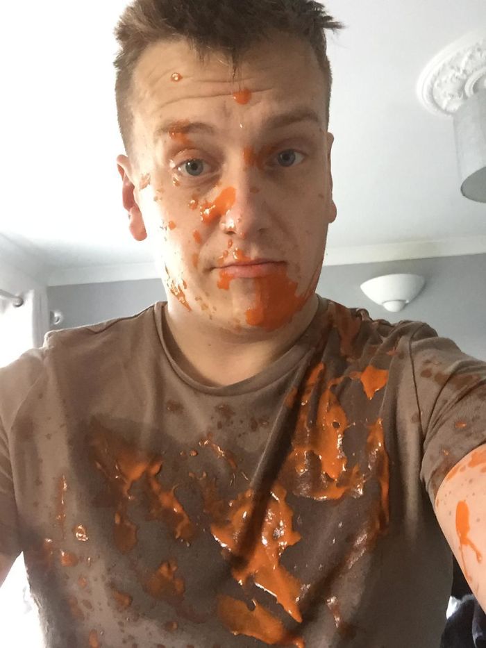 Tried Opening Soup With A Knife Cos I Was On The Phone