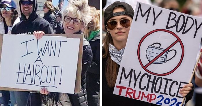 16 Not The Brightest People Who Are Against The Quarantine Holding Some ‘Interesting’ Signs