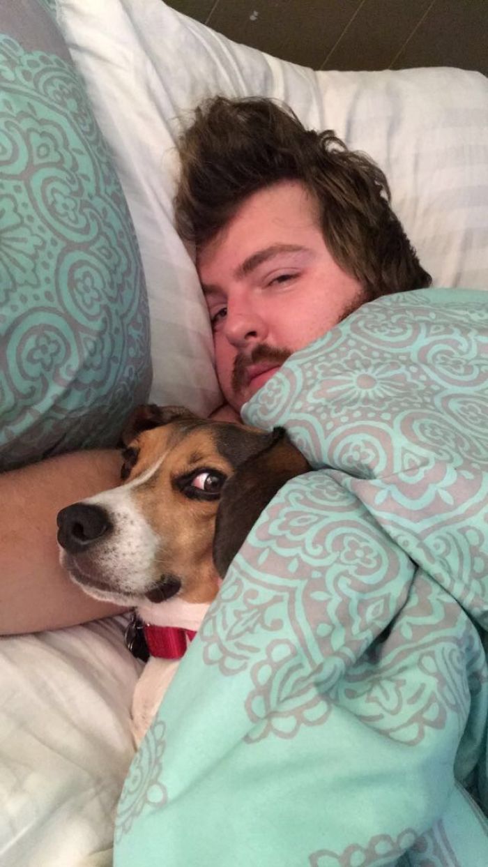 I Think My Dog Stole My Boyfriend And My Bed Spot From Me