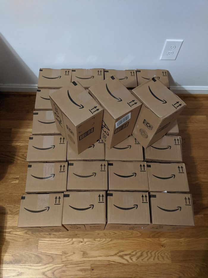 Ordered 27 Books From Amazon On A Single Order. Got 27 Boxes With 1 Book Each Delivered