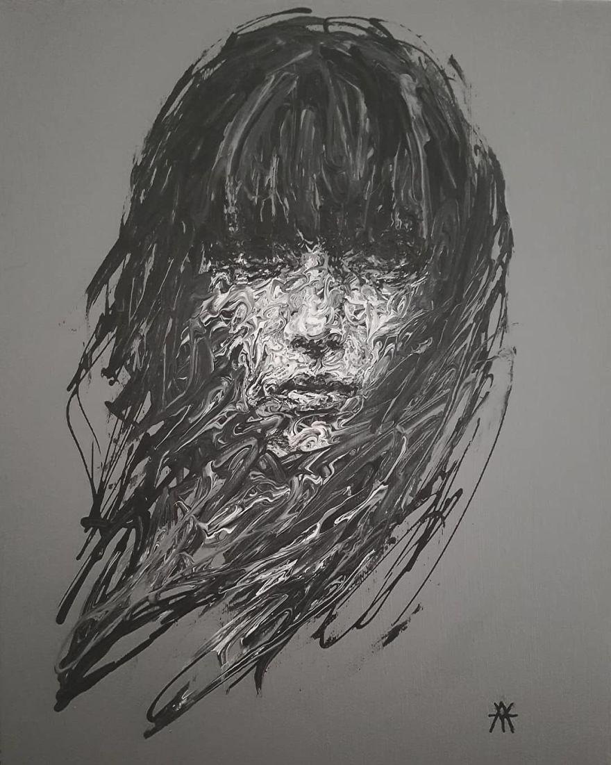 Self-Taught Artist Makes Amazing Female Portraits Based On Doodles