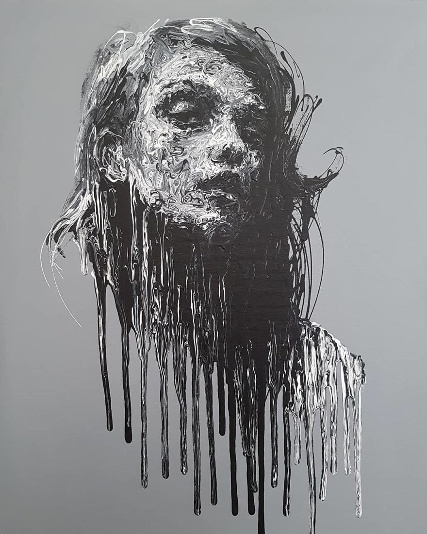 Self-Taught Artist Makes Amazing Female Portraits Based On Doodles