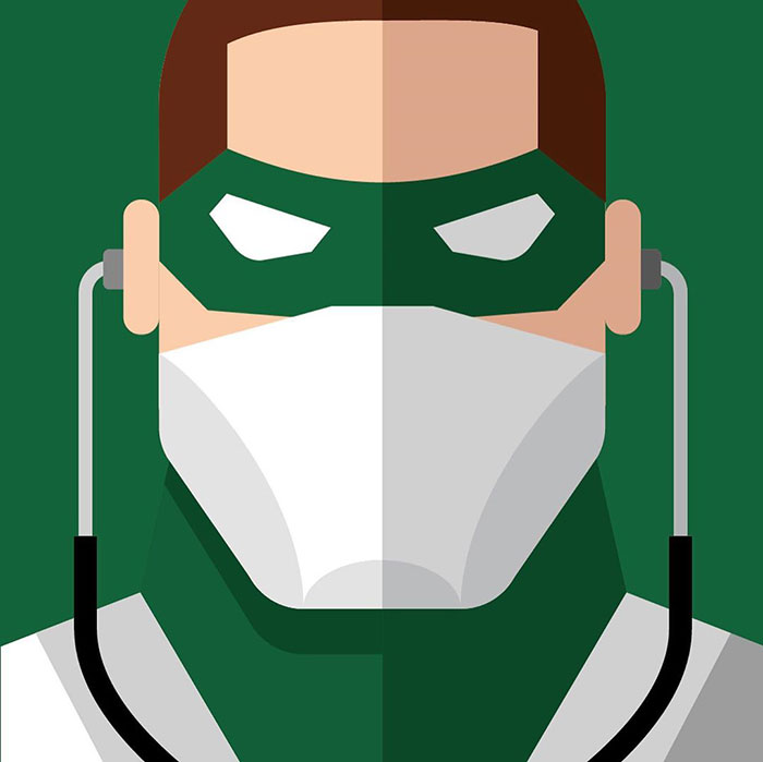 Artist Portrays The Superheroes At The Front Lines Of Coronavirus Crisis Without Their Masks
