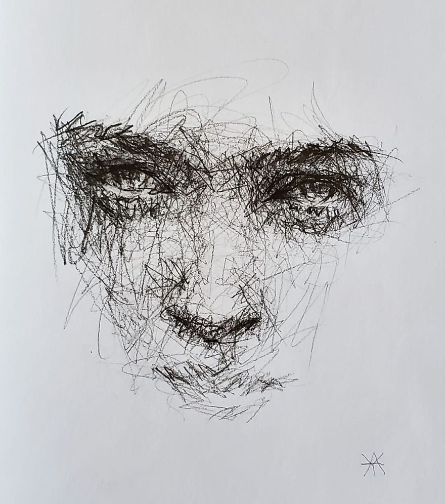 Self-Taught Artist Makes Amazing Female Portraits Based On Doodles