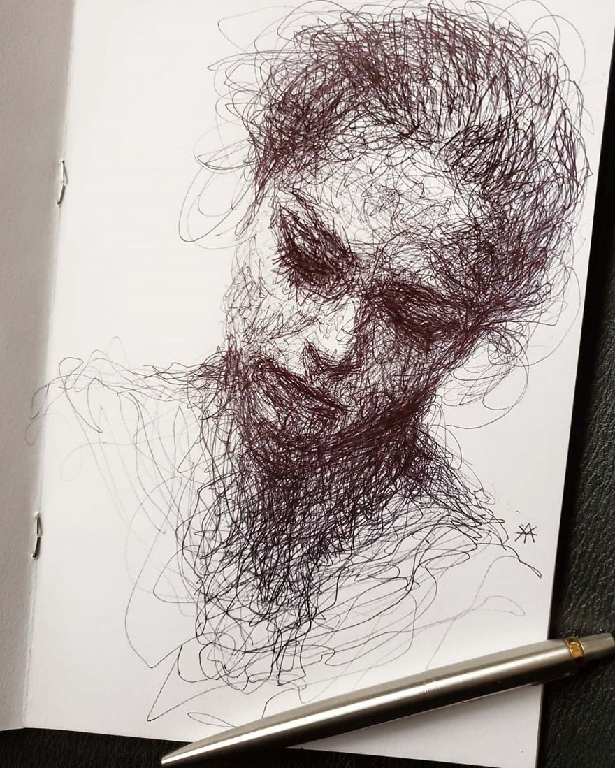 Self-Taught Artist Makes Amazing Female Portraits Based On Doodles