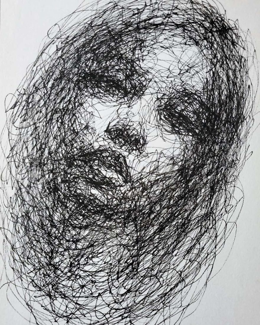 Self-Taught Artist Makes Amazing Female Portraits Based On Doodles