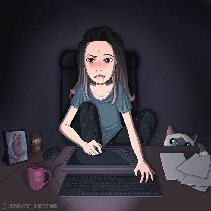 Artist Illustrates His Everyday Life With His Cats And Shows That They Are More Than Companions