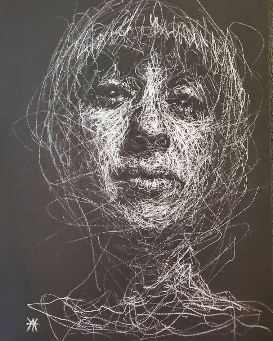 Self-Taught Artist Makes Amazing Female Portraits Based On Doodles