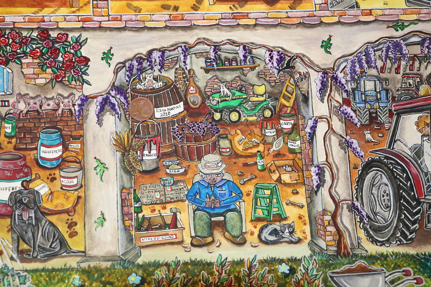Disabled Girl Paints Tiniest Details In A Big Painting During Lockdown
