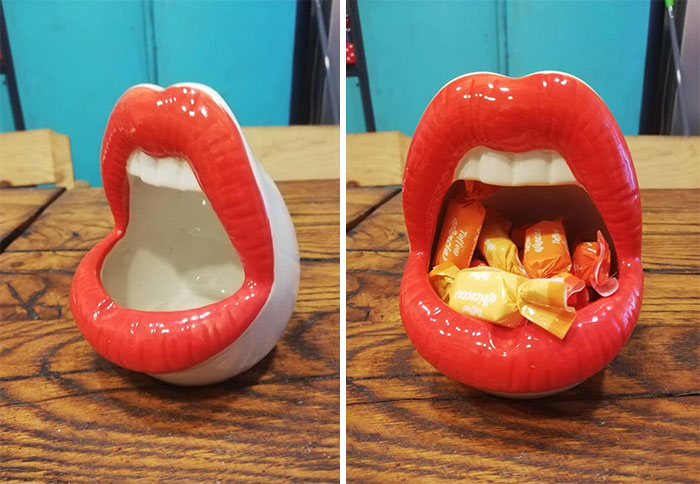 Today I Found This Ashtray At A Local Flea Market And I Really, Really Liked It! I Got It For Around 1,3 Euro. Since I Don't Smoke, I Filled It With Candy.