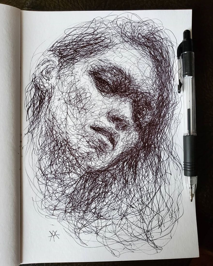Self-Taught Artist Makes Amazing Female Portraits Based On Doodles