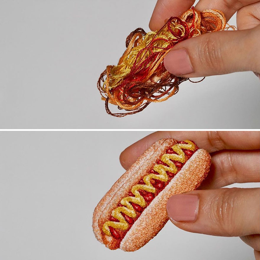 Japanese Artist Makes Embroidery So Realistic That It Makes You Want To Eat It