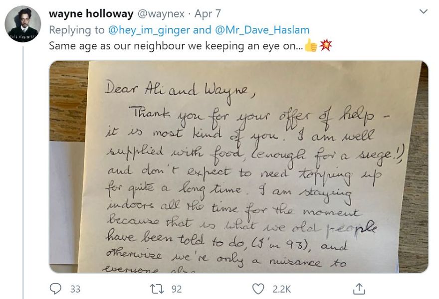 A Five-Year-Old Girl Writes A Heartfelt Letter To Her 93-Year-Old Neighbour In Isolation A Five-Year-Old Girl Writes A Heartfelt Letter To Her 93-Year-Old Neighbour In Isolation