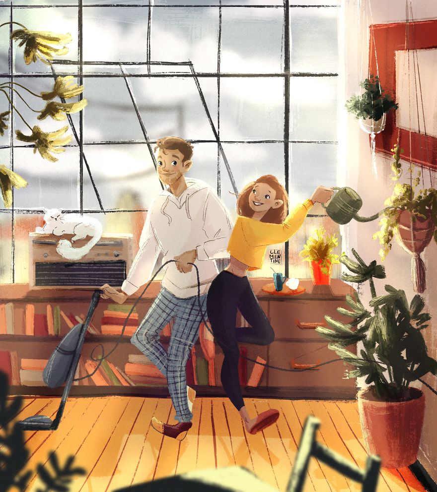 I Made Illustrations Of Daily Life In Quarantine