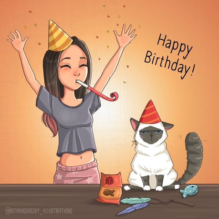 Artist Illustrates His Everyday Life With His Cats And Shows That They Are More Than Companions