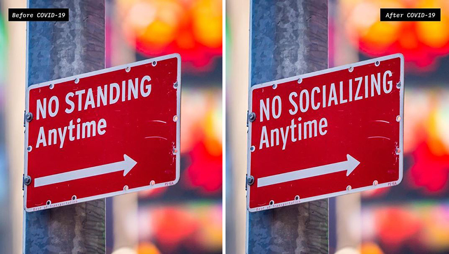 Artist Reimagines 10 Street Signs Inspired By Quarantine