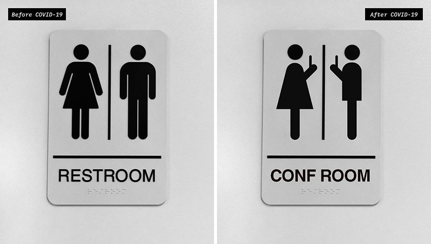 Artist Reimagines 10 Street Signs Inspired By Quarantine