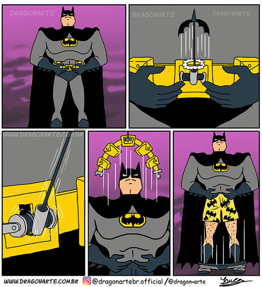 Artist Shows The Daily Lives Of Our Favorite Superheroes And The Result Is Hilarious