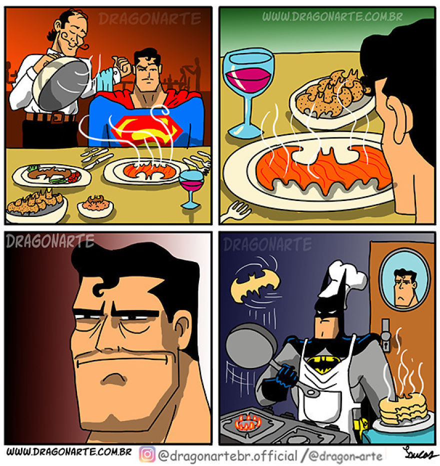 Artist Shows The Daily Lives Of Our Favorite Superheroes And The Result Is Hilarious