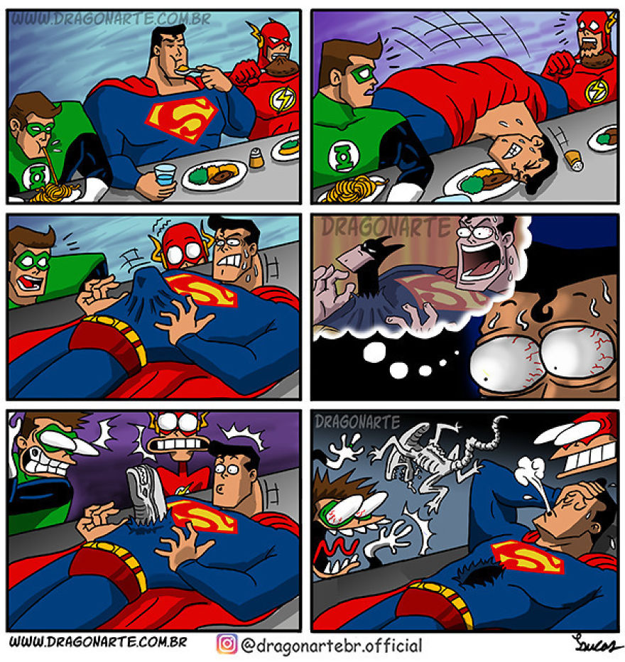 Artist Shows The Daily Lives Of Our Favorite Superheroes And The Result Is Hilarious
