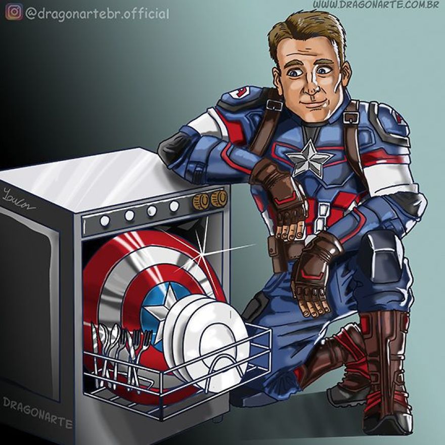 Artist Shows The Daily Lives Of Our Favorite Superheroes And The Result Is Hilarious