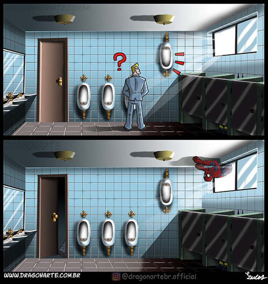 Artist Shows The Daily Lives Of Our Favorite Superheroes And The Result Is Hilarious