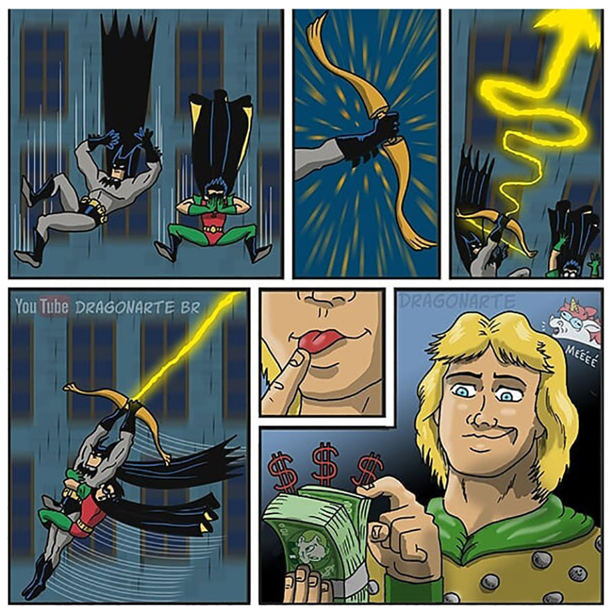 Artist Shows The Daily Lives Of Our Favorite Superheroes And The Result Is Hilarious