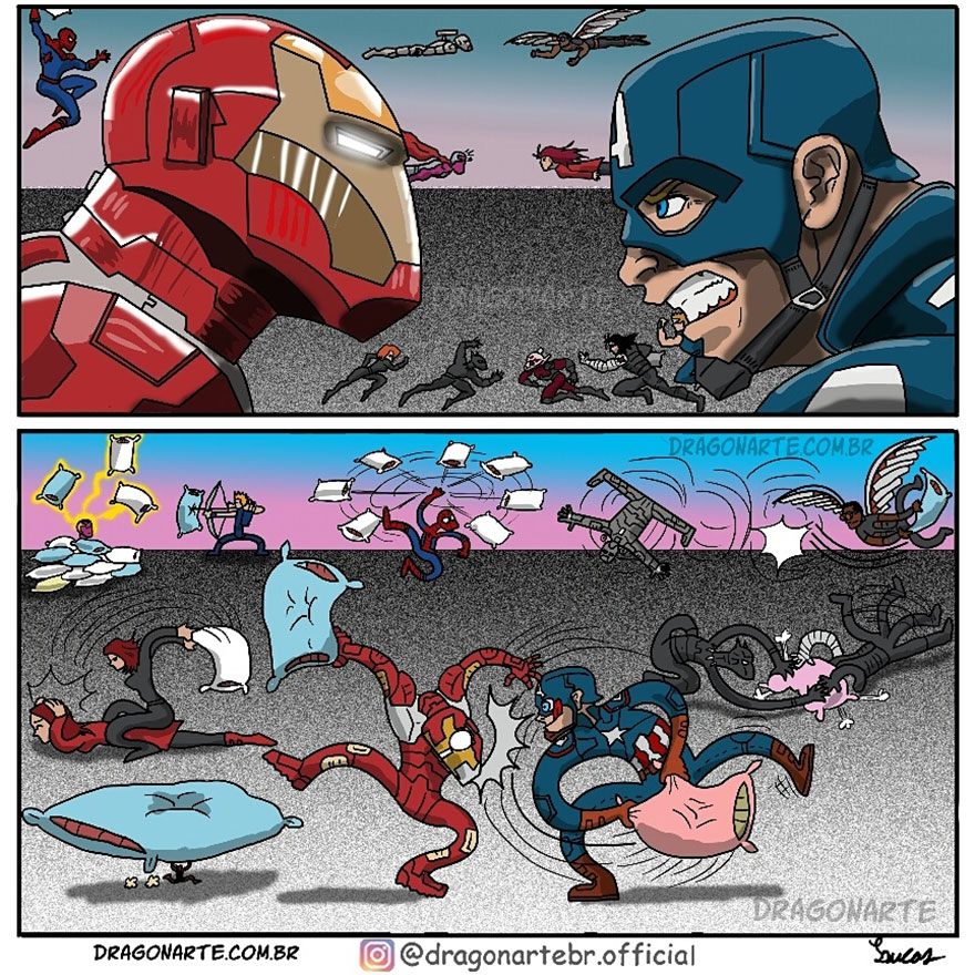 Artist Shows The Daily Lives Of Our Favorite Superheroes And The Result Is Hilarious
