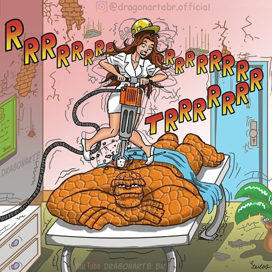 Artist Shows The Daily Lives Of Our Favorite Superheroes And The Result Is Hilarious