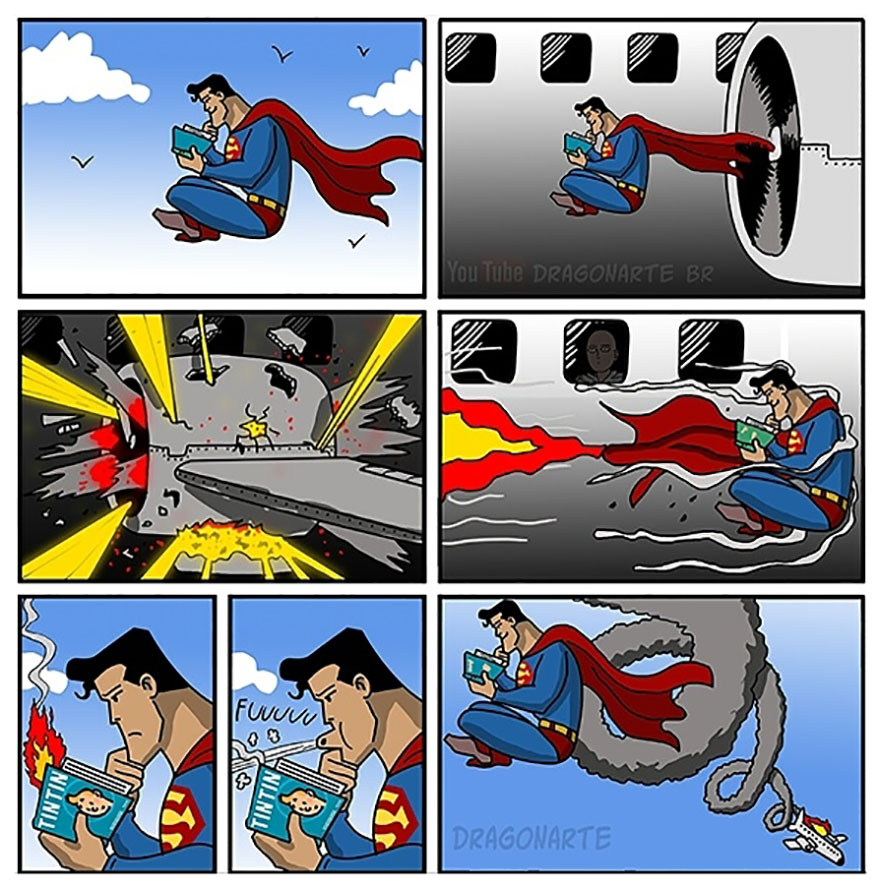Artist Shows The Daily Lives Of Our Favorite Superheroes And The Result Is Hilarious