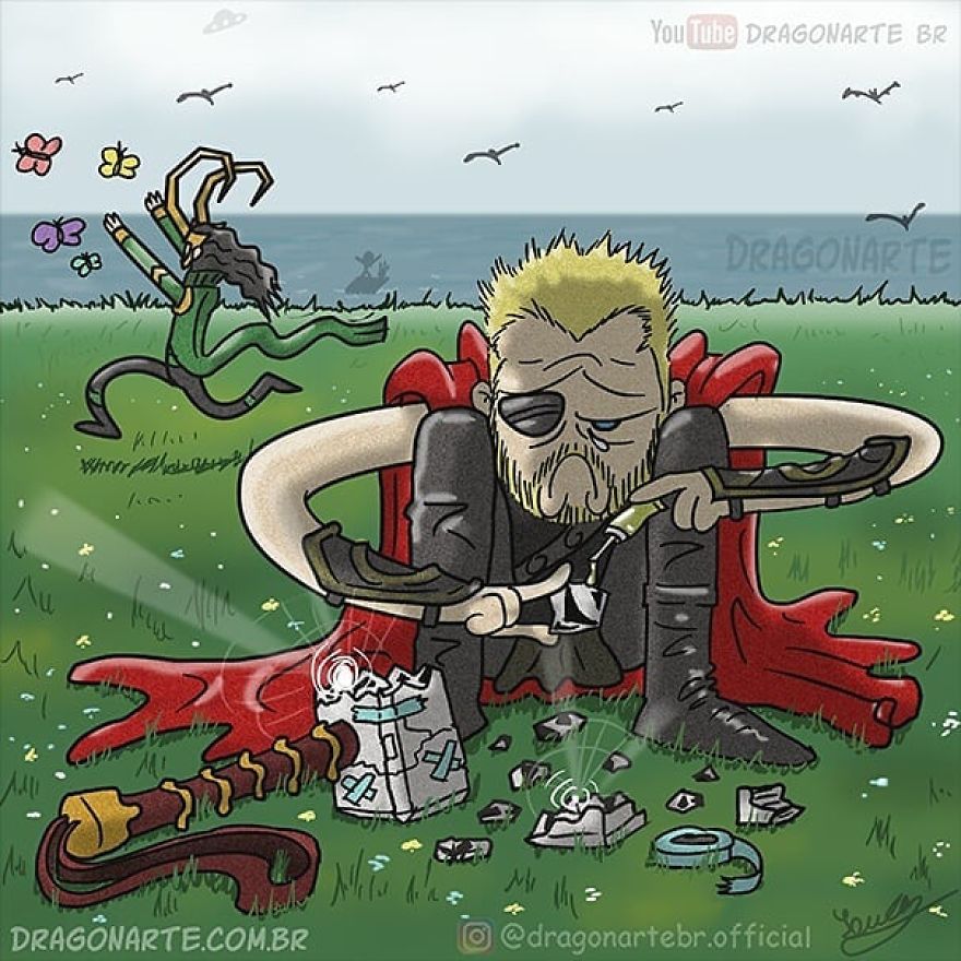 Artist Shows The Daily Lives Of Our Favorite Superheroes And The Result Is Hilarious