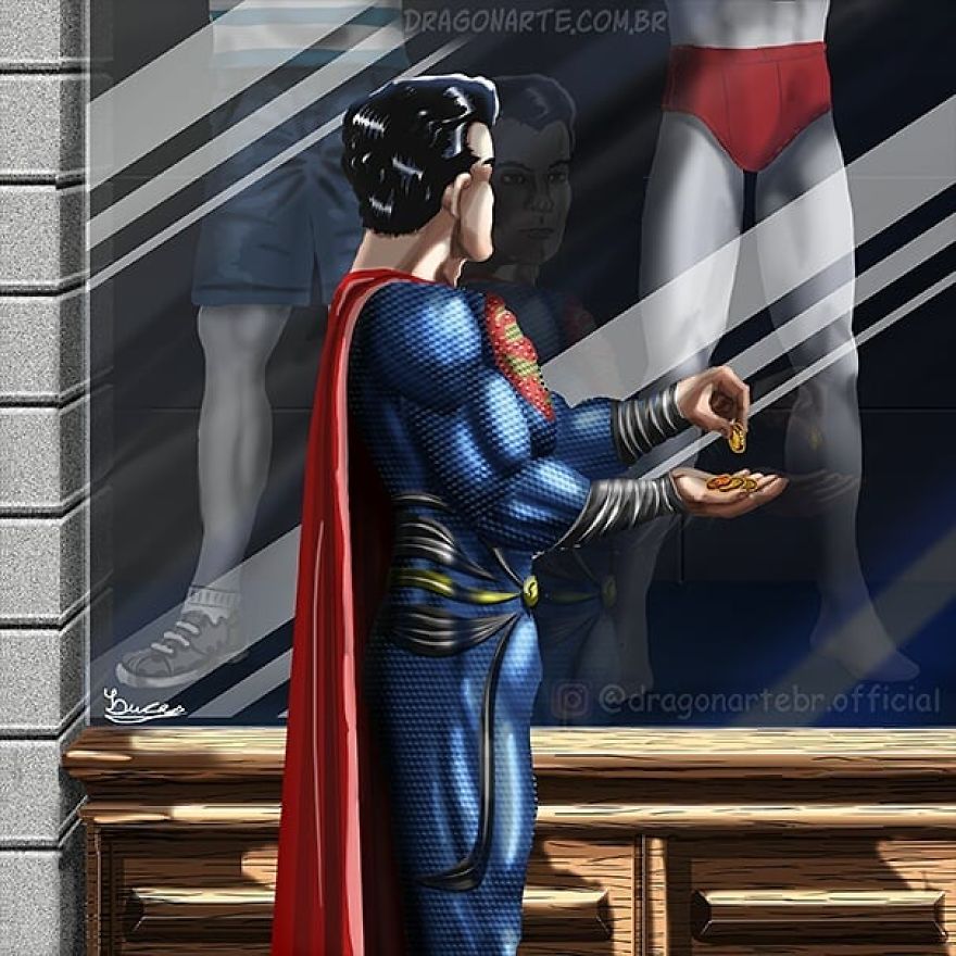 Artist Shows The Daily Lives Of Our Favorite Superheroes And The Result Is Hilarious