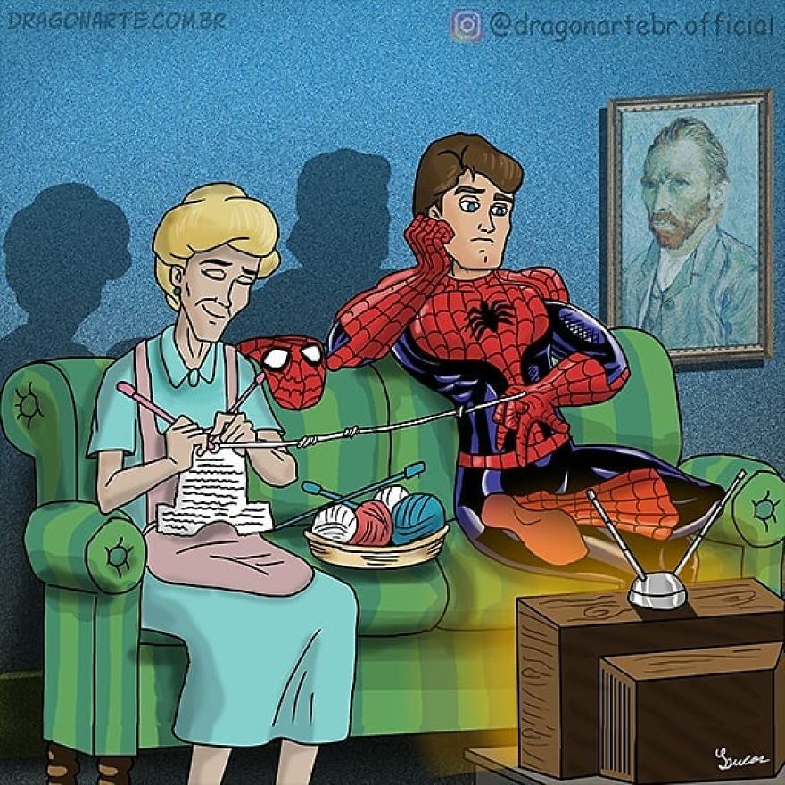 Artist Shows The Daily Lives Of Our Favorite Superheroes And The Result Is Hilarious