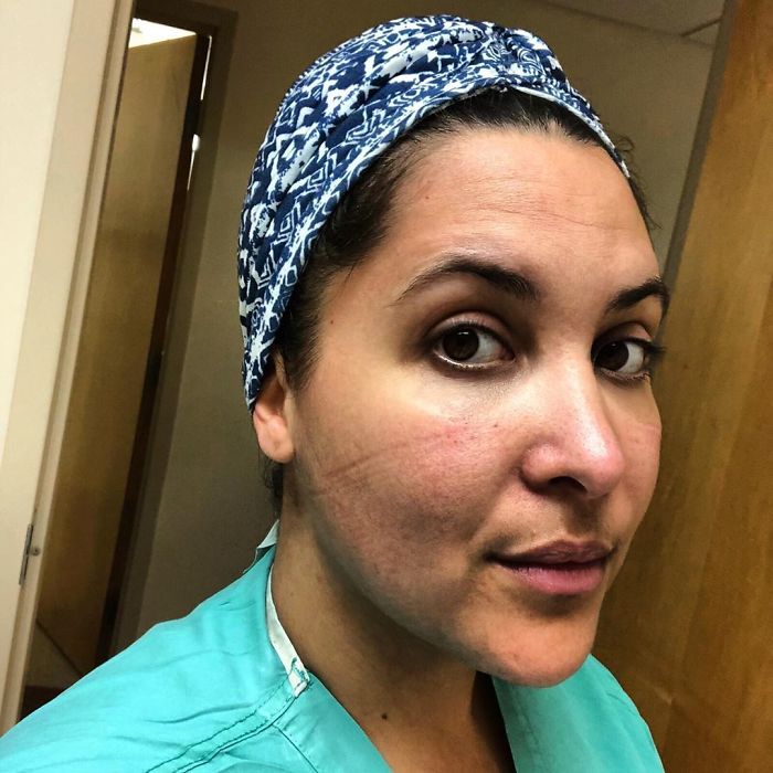 "So Thankful For My One One-Time-Use N95 Mask That I Reuse Time And Time Again After It Sits In A Paper Bag Between Patients"