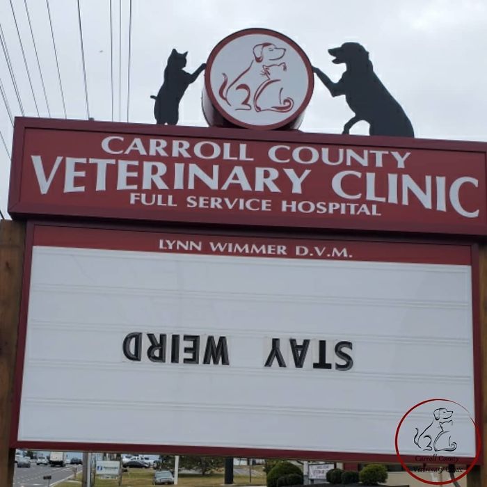 Funny-Carroll-County-Veterinary-Clinic-Signs