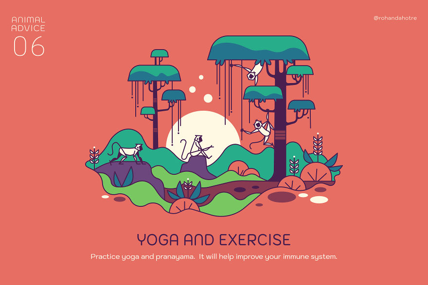 9 Illustrations I Created With Animals Giving Advice On The Pandemic And Quarantine