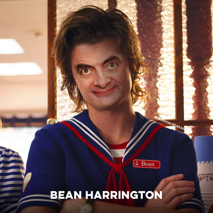 Steve Harrington From "Stranger Things" As Mr. Bean