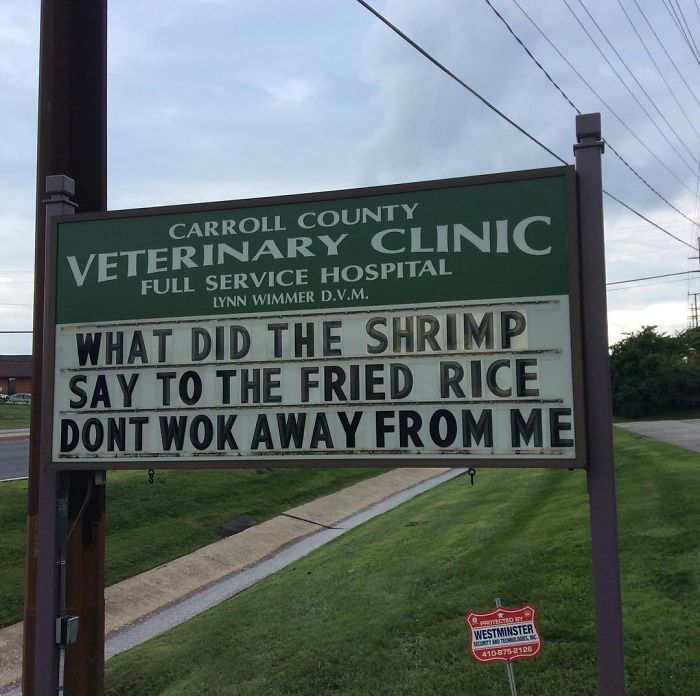Funny-Carroll-County-Veterinary-Clinic-Signs
