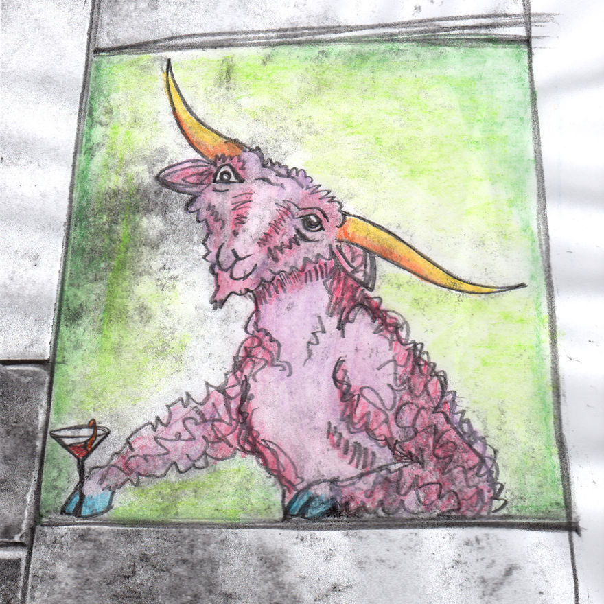 Quirky Drawings Inspired By My Shower Tiles.