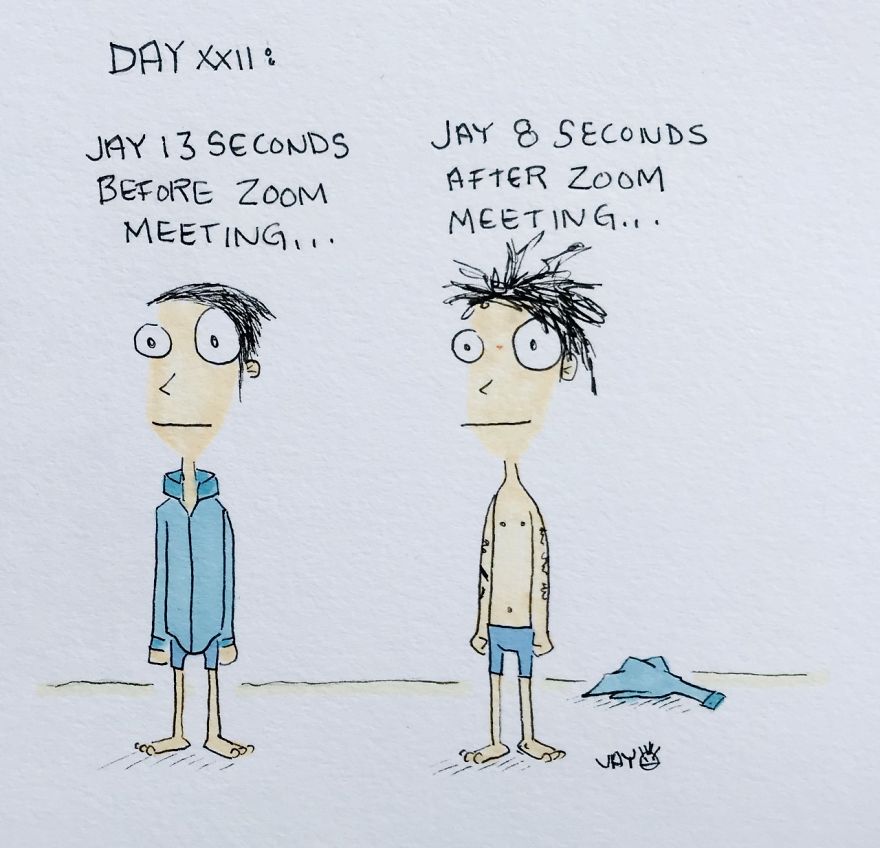 I Illustrated Each Day Of Quarantine With My Wife And A Cat (20 Pics)