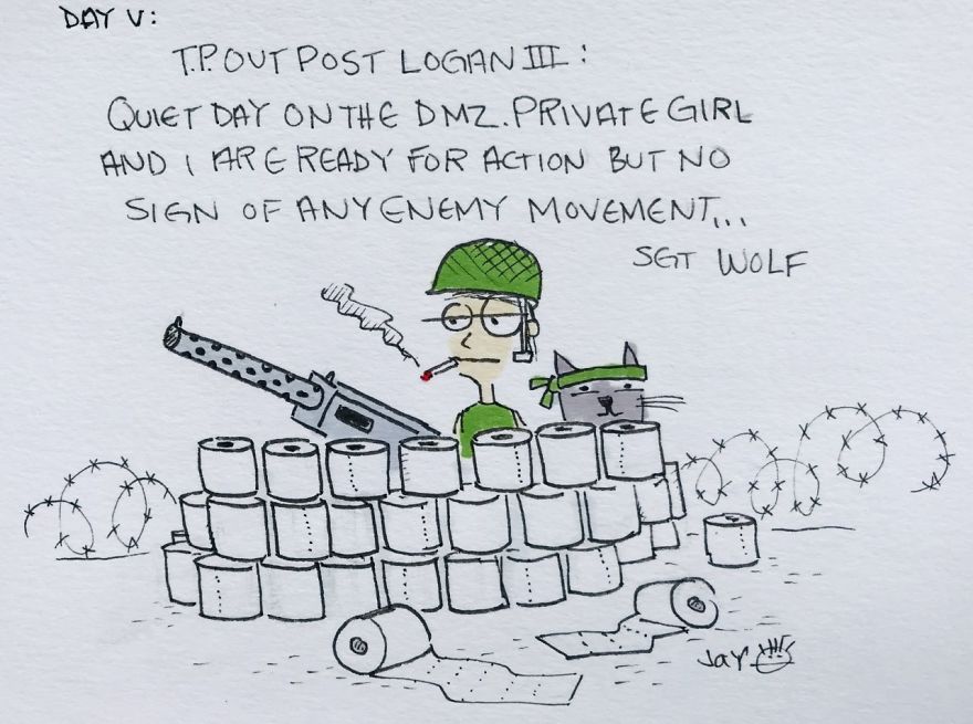 I Illustrated Each Day Of Quarantine With My Wife And A Cat (20 Pics) I Illustrated Each Day Of Quarantine With My Wife And A Cat (20 Pics)